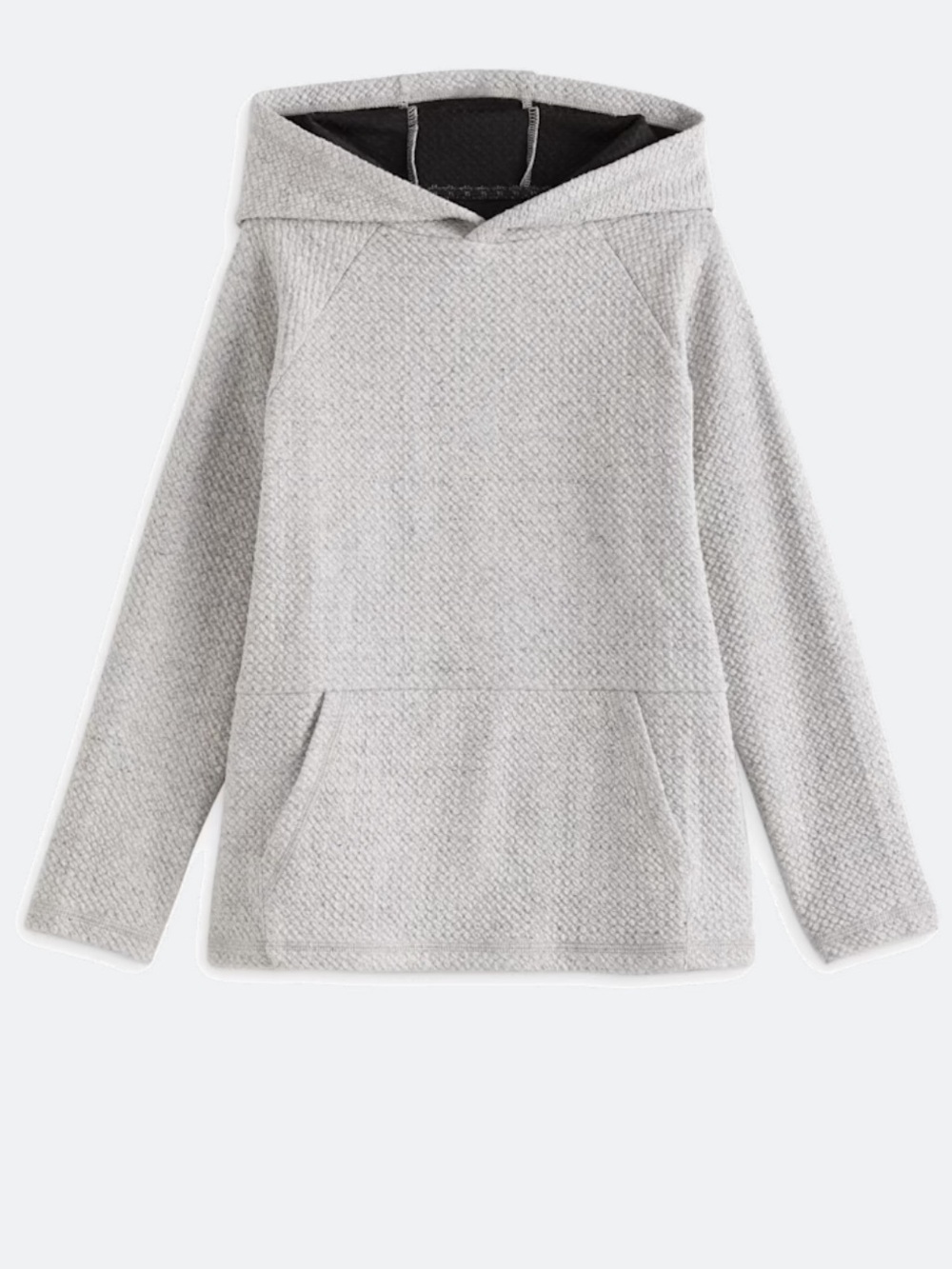 01.Algo The Textured Pullover Hoodie in Light Grey